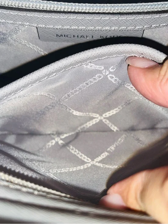 Michael Kors Grey Studded Satchel Crossbody - Picture 10 of 11